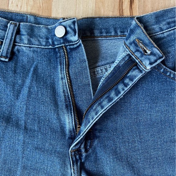 Vintage Wrangler Eyelet Ruffle Denim Short Shorts - Picture 3 of 5